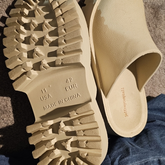 Jeffrey Campbell Clogge Clogs Sea Salt Beige Size 11 JCAM-WZ1340 Platform Style - Picture 4 of 4